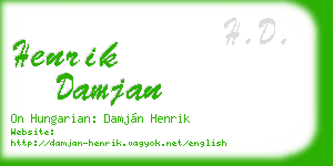 henrik damjan business card